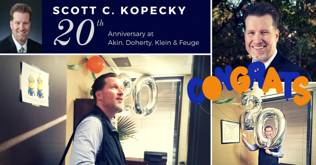 Celebration of 20th work anniversary