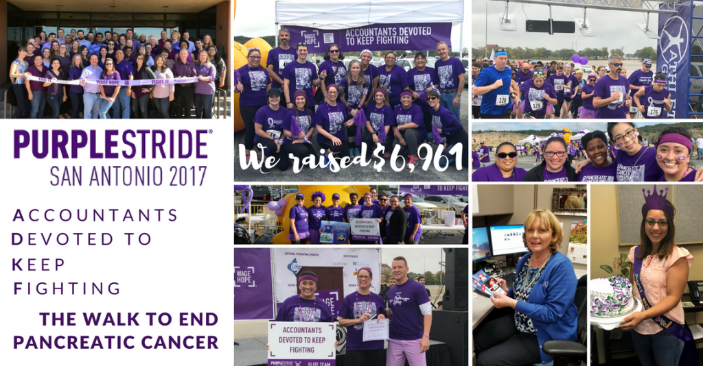 PurpleStride event for pancreatic cancer awareness.