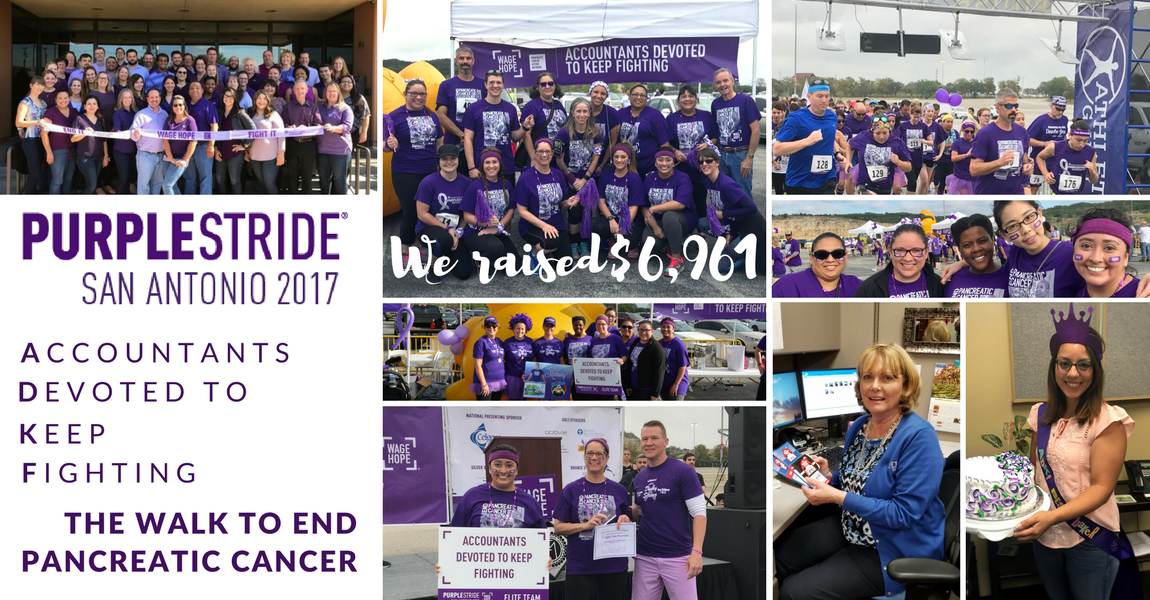 PurpleStride event for pancreatic cancer awareness.