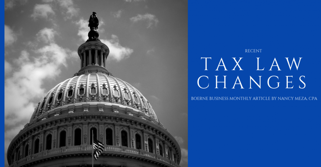 Capitol dome with tax law changes