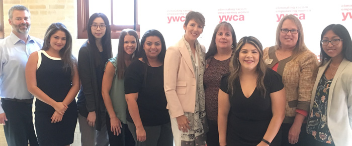 Group photo at YWCA event.