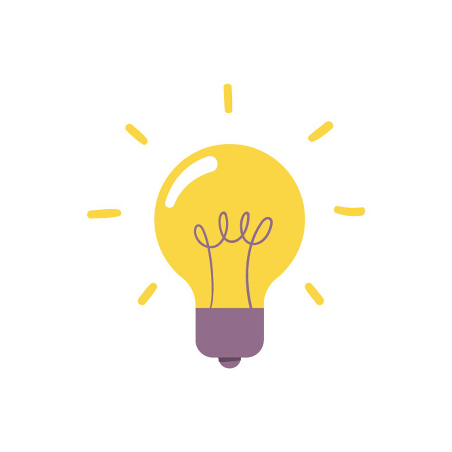 Light bulb with rays of light
