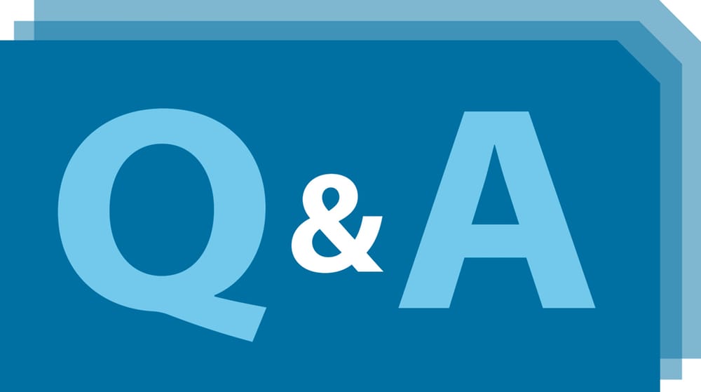 Text graphic of Q and A