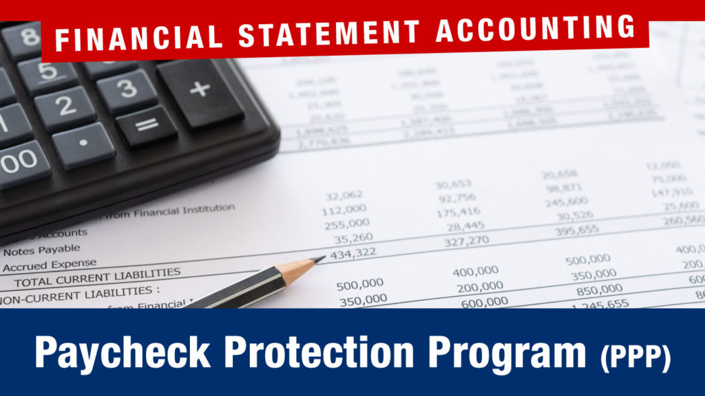 Financial statement with accounting details