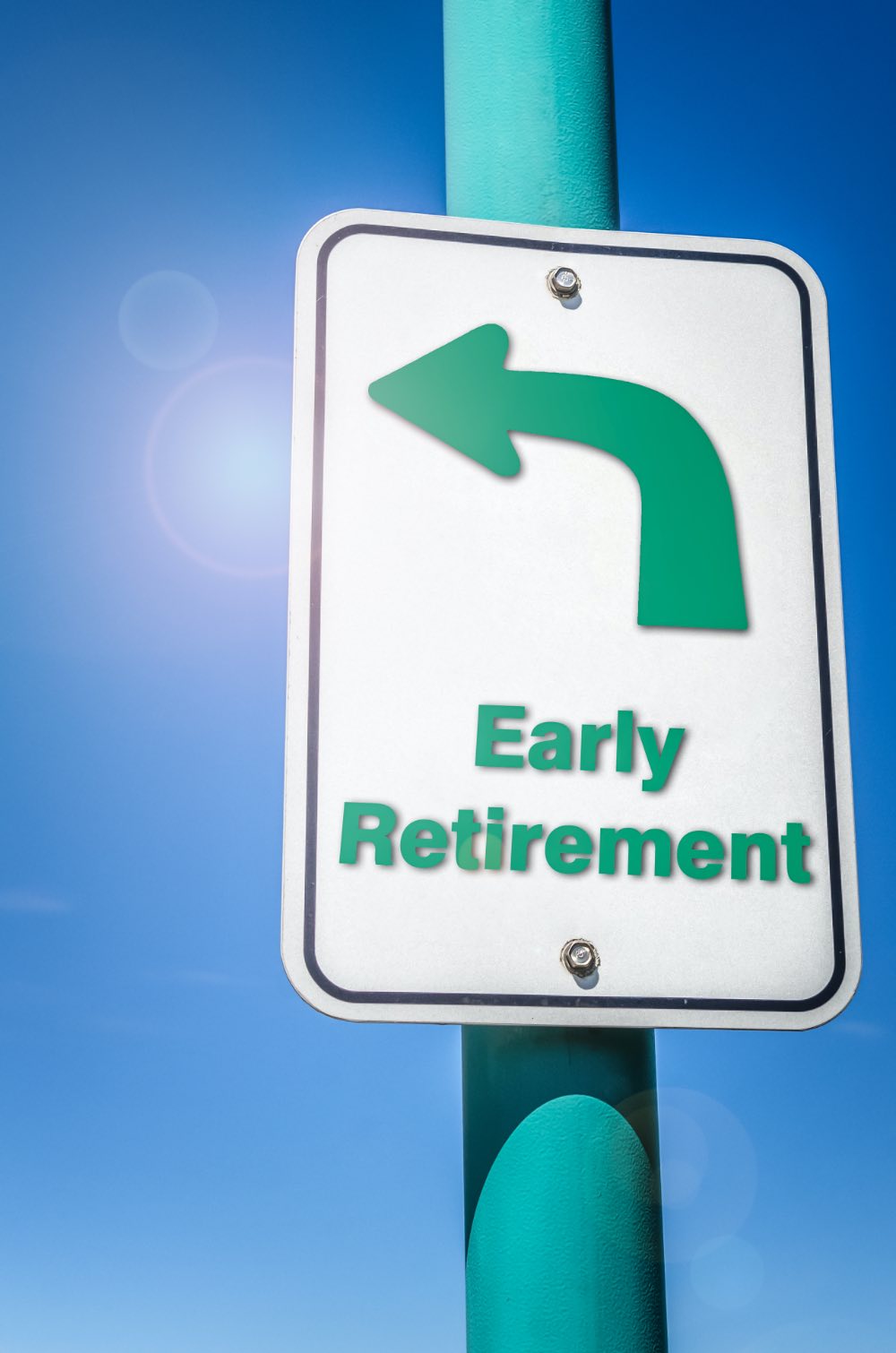 Sign indicating early retirement option