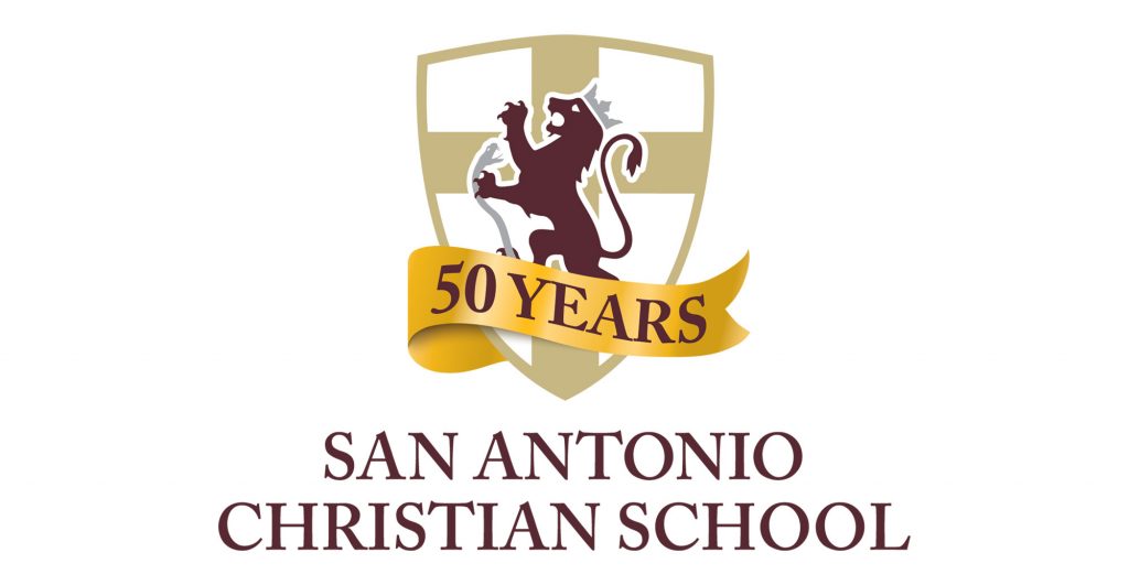 50 years San Antonio Christian School logo
