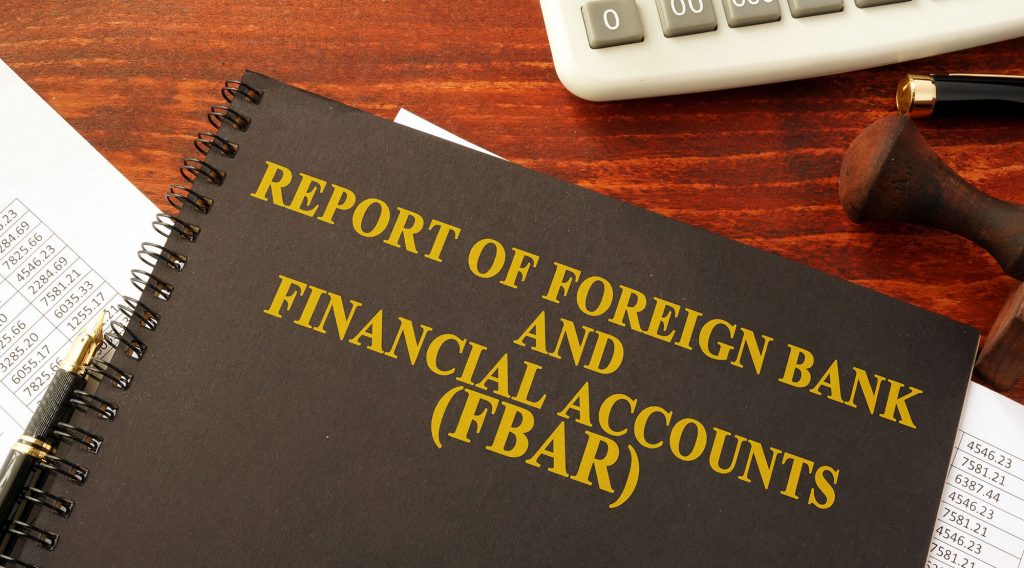 FBAR report on financial accounts