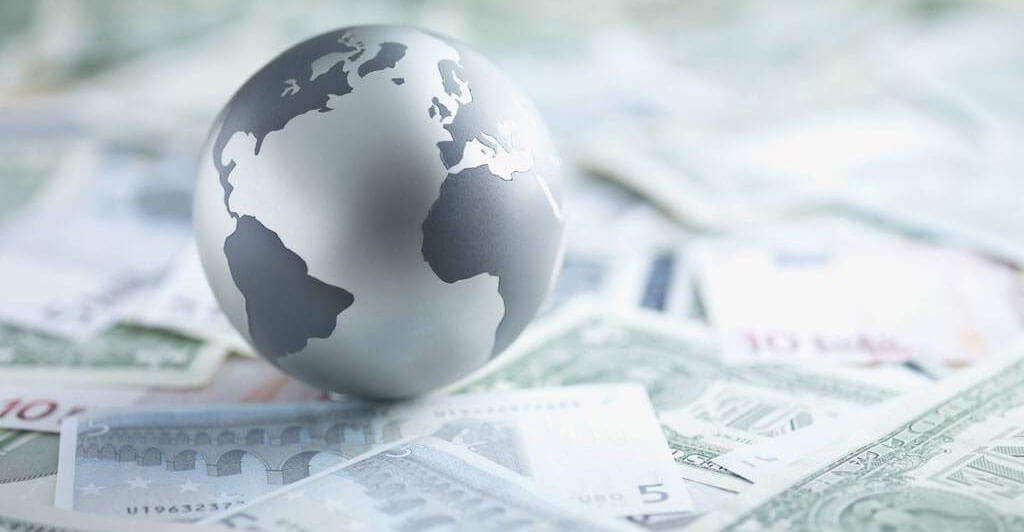 Globe on various currency notes