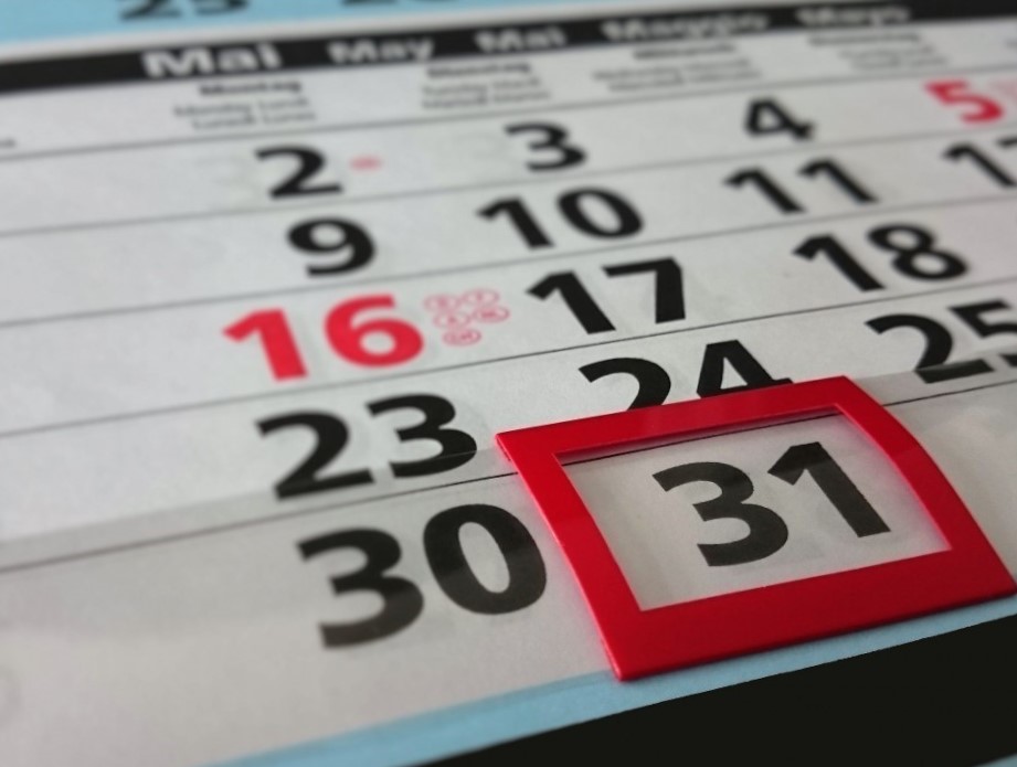 Highlighted date on a calendar