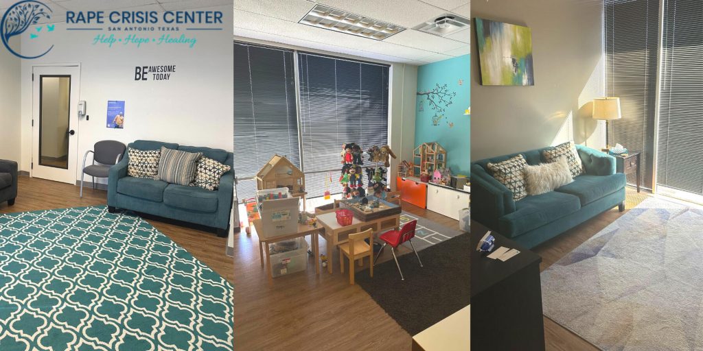Cozy waiting area in crisis center.