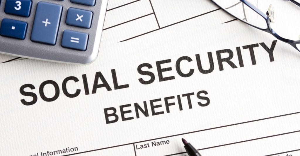 Social Security benefits application form