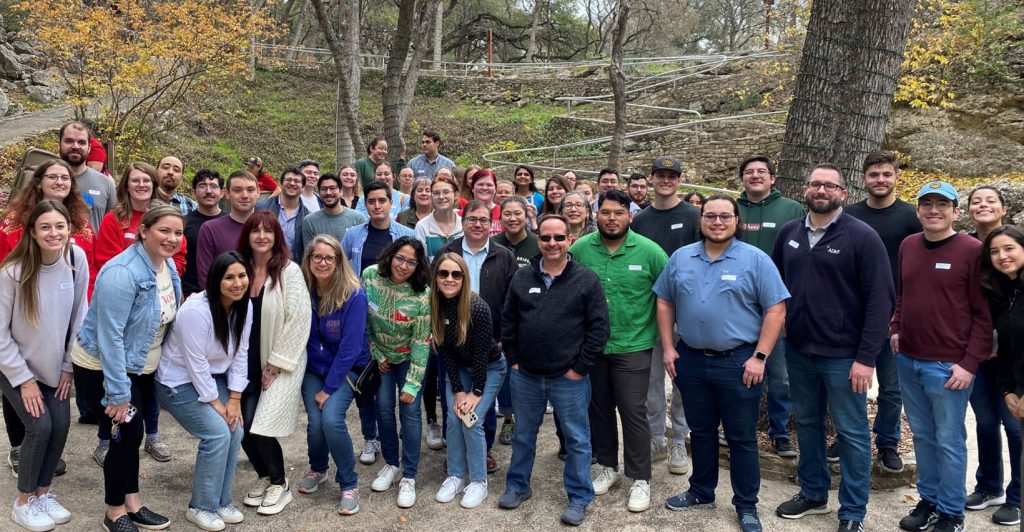 Group photo in a natural setting