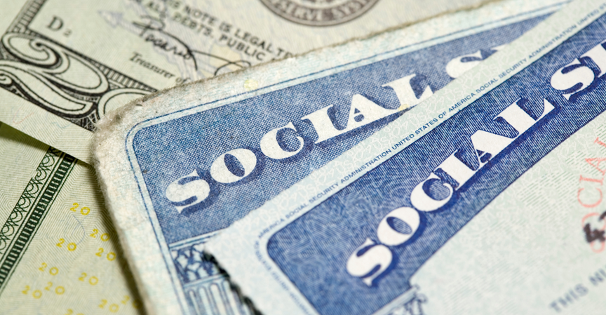 Social Security cards and cash